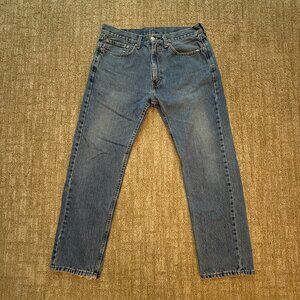 Levi's Men's 505 Regular Fit Straight Leg Medium Wash Denim Jeans Size 34x30